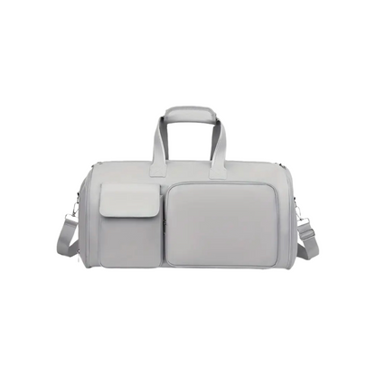 Sac cabine Moduleva gris – sac de voyage pratique et pas cher. Rangement vêtements dans la doublure, gain de place et format avion accepté