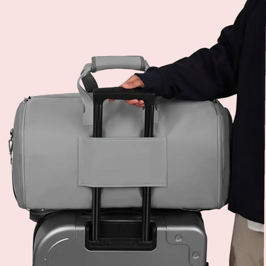 Sac de voyage innovant et tendance MODULEVA avec rangement dans la doublure - coloris gris